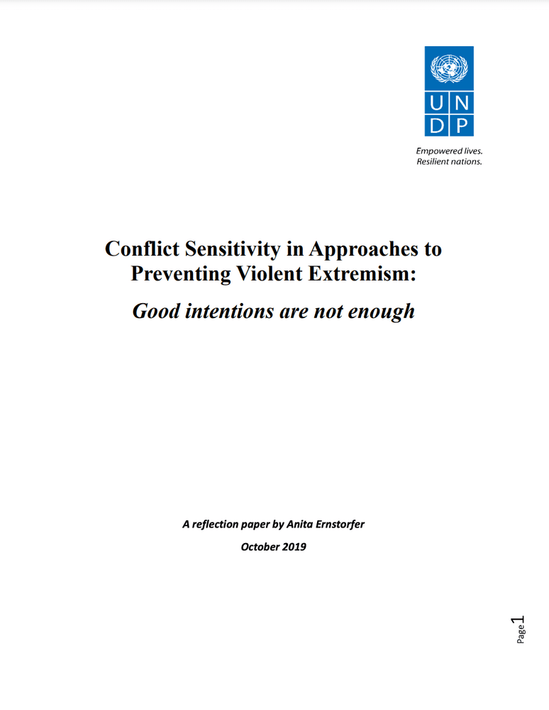 Conflict Sensitivity in Approaches to Preventing Violent Extremism